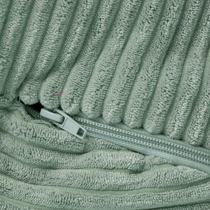 MISIOO Huggy Bear zitzakstoel met berenoren voor baby- en kinderkamer, corduroy, groen, 68x45 cm