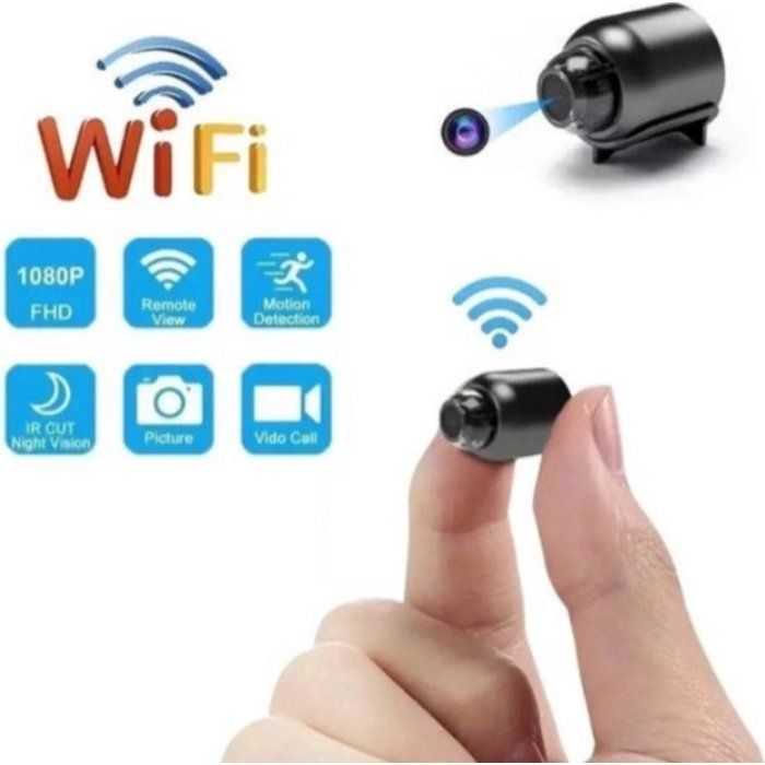 Nueva minicámara de seguridad inalámbrica WiFi HD 1080p con grabación en bucle: ideal para uso en exteriores, acampadas y más.