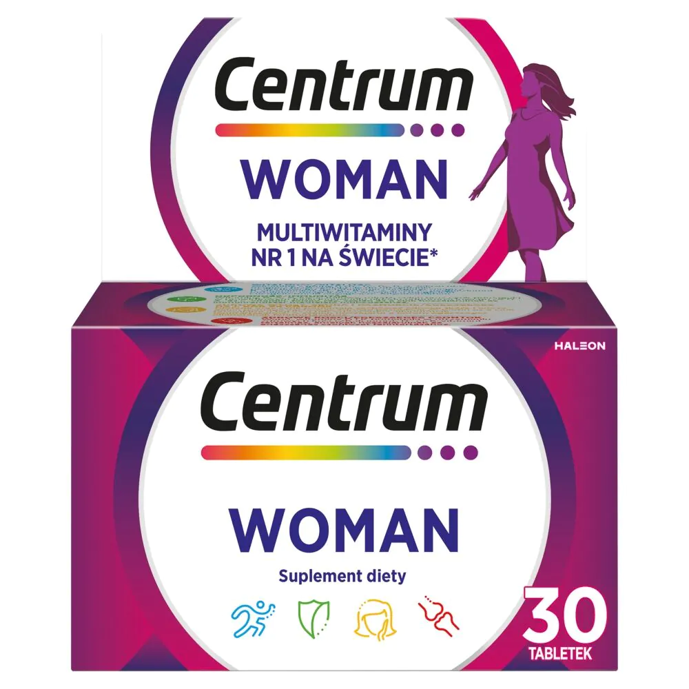 Centrum Woman, Zestaw witamin i minerałów, 30 tabletek