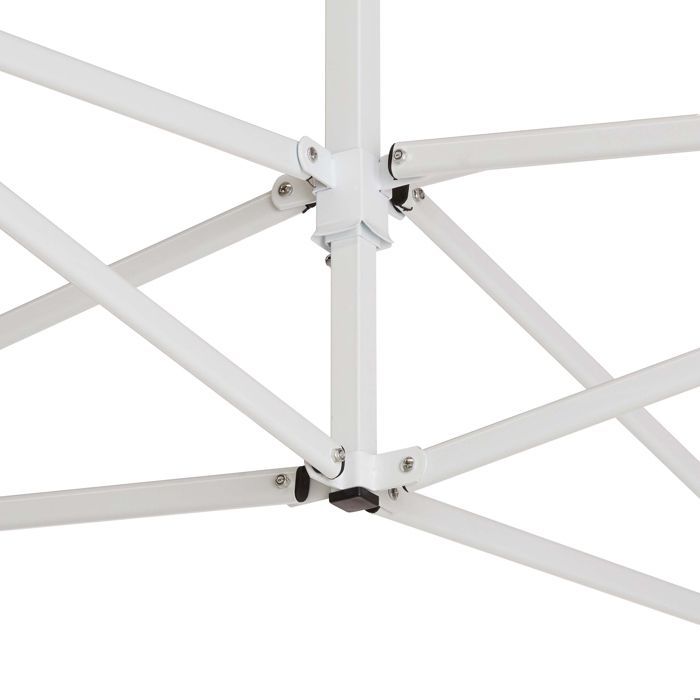 Tenda dobrável TOOLPORT 3x3m com laterais (4 janelas), cinza escuro