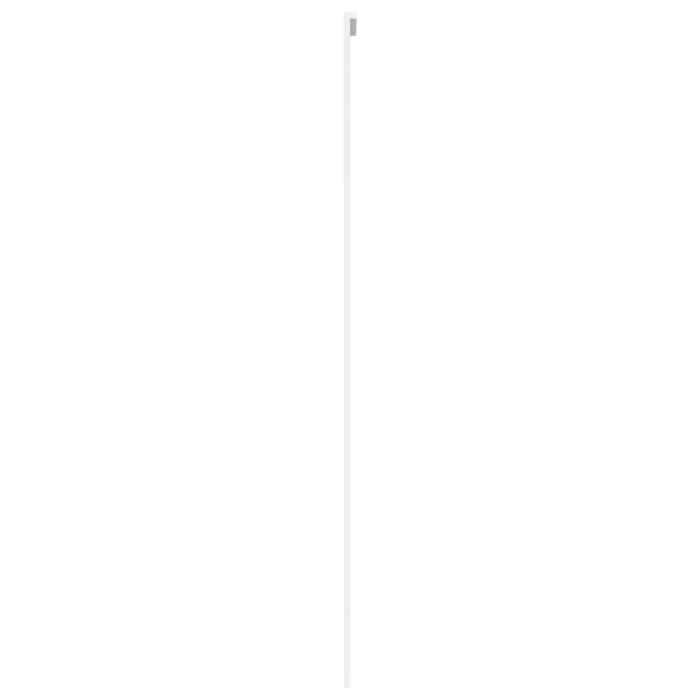 vidaXL Porte coulissante blanc 90x205 cm verre trempé aluminium 155217