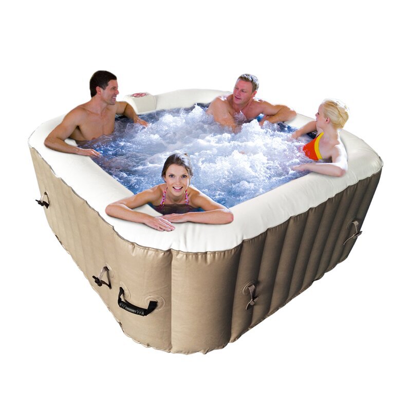 ALEKO Aleko 4 - Personen 130 - Jet Square Aufblasbarer Whirlpool