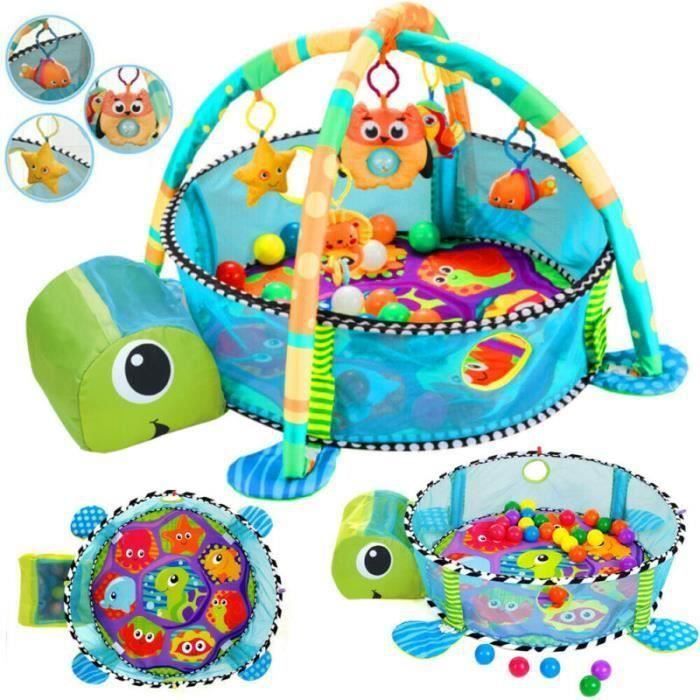 Convertible baby playmat for girls and boys, Playmat from birth, Ball pit playmat with 30 baby balls