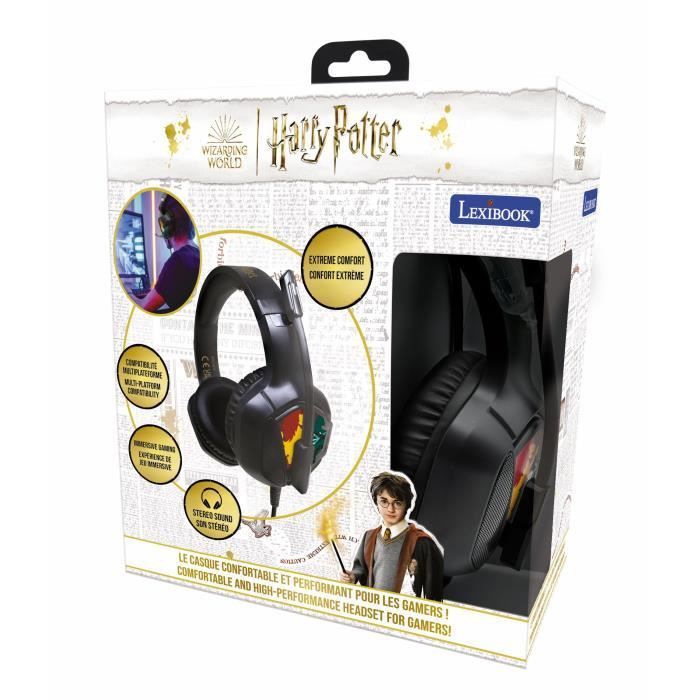 Koptelefoon - LEXIBOOK - Harry Potter - Compatibel met meerdere platforms - LED-lichteffect