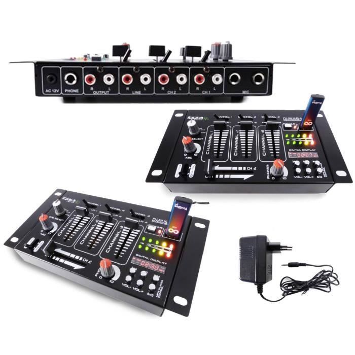 PACCHETTO IMPIANTO AUDIO DJ DA 600 W + AMPLIFICATORE BLUETOOTH USB + 2 DIFFUSORI DA 300 W + MIXER USB + VARI CAVI PA PER IMPIANTO AUDIO DJ, MIXAGGIO, FESTE, HOME BAR