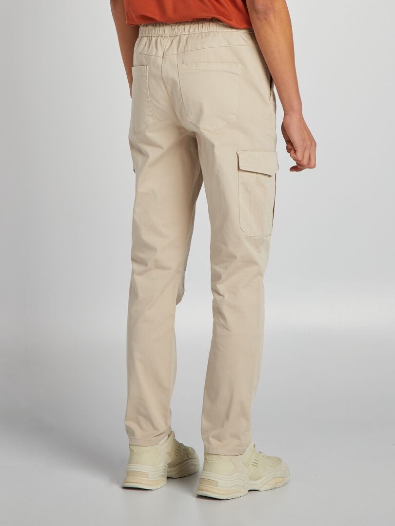 Slim-fit broek met meerdere zakken - GRIJS