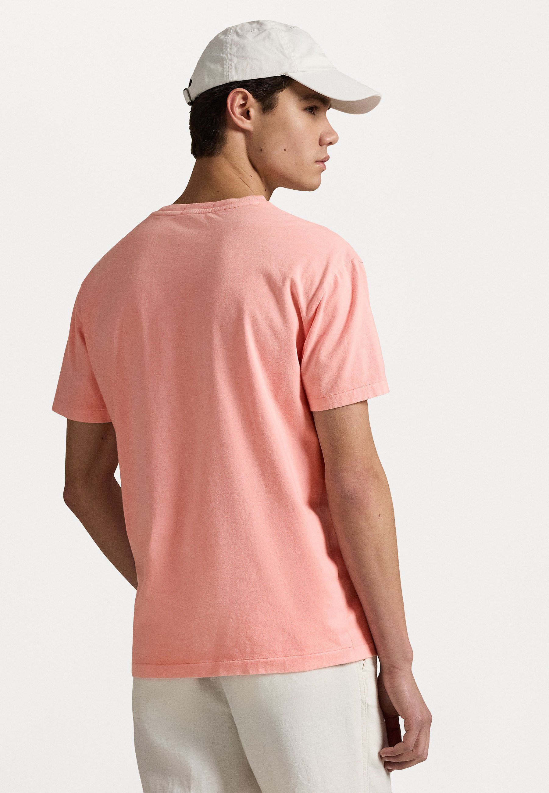 Polo Ralph Lauren CUSTOM SLIM MINERAL-DYED POCKET T-SHIRT - Basic T-shirt - roze