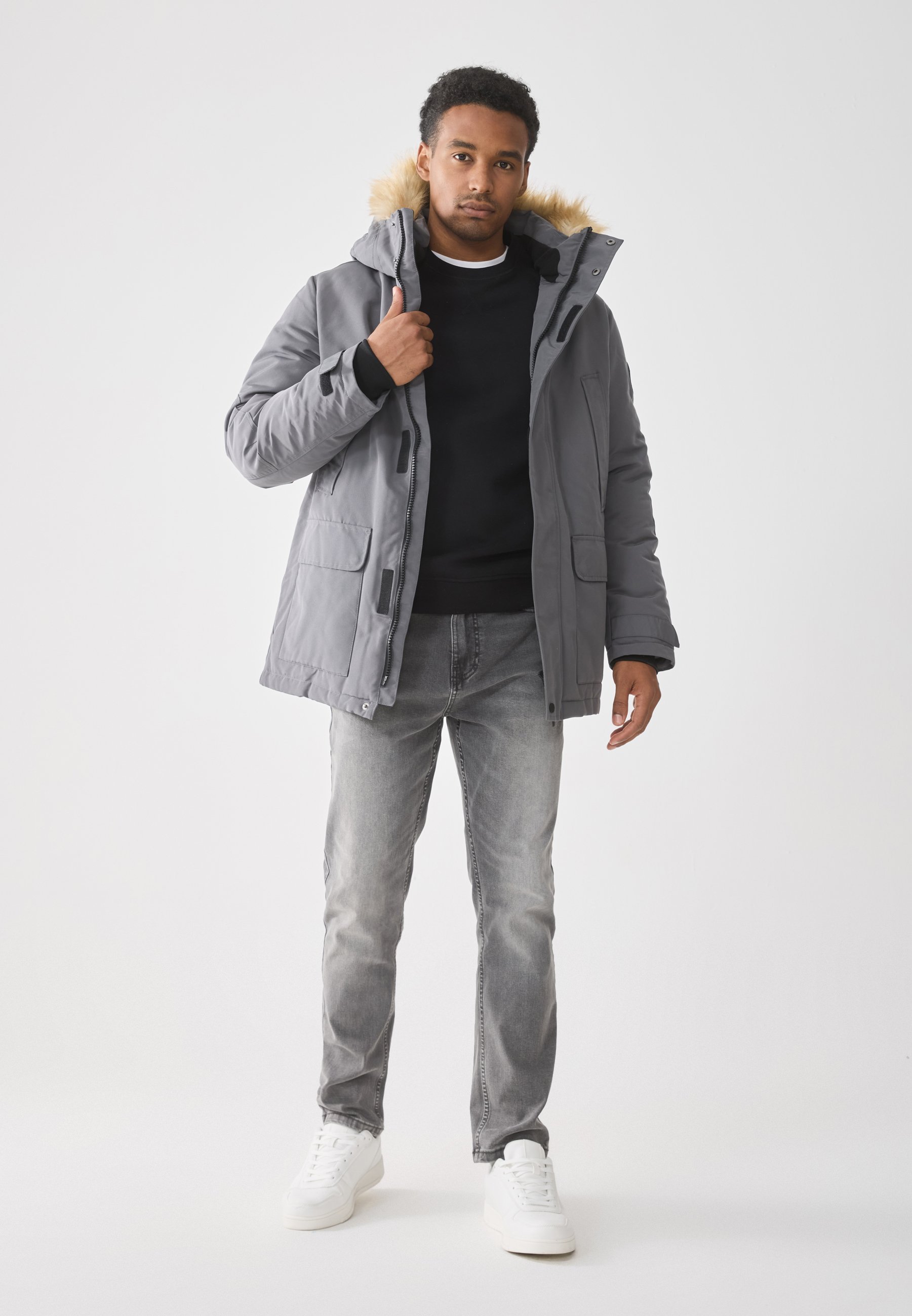 Pier One Parka - donkergrijs