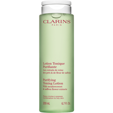 Clarins Purifying Tonic Lotion for fet hud, ansiktsrensende toner for kombinasjonshud til fet hud, 200 ml