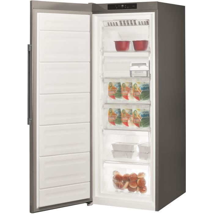 Congelador vertical HOTPOINT UH6F2CXI - 4 cestas/cajones - 228 L - No Frost - Clase energética E - Ancho 59,5 cm x Alto 167 cm - Acero inoxidable