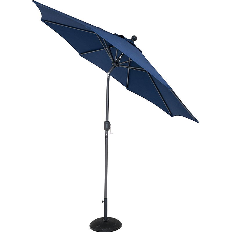 Parasol voor thuisgebruik, diameter 270 cm, blauw