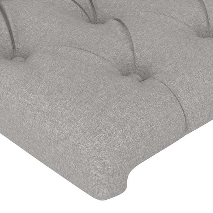Headboard - vidaXL - Light Grey - 147x16x78/88 cm - Durable Fabric - Adjustable Height