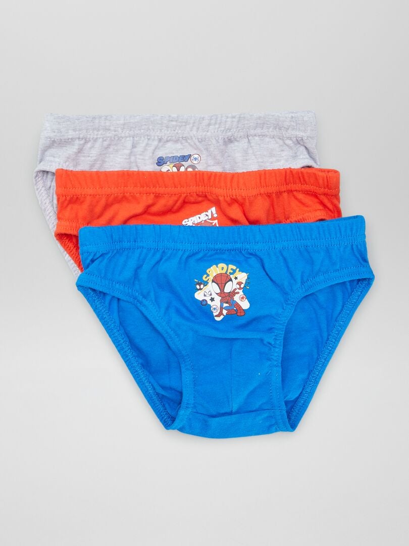 Conjunto de 3 cuecas 'Spidey Amazing Friends' - CINZA
