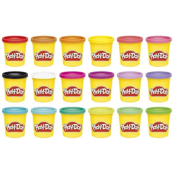 Play-Doh Pack de 18 pots imagination, loisirs créatifs de pâte à modeler pour enfants, dès 2 ans