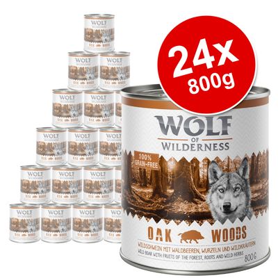 Wolf of Wilderness Erwachsenen-Sparpaket 24 x 800 g