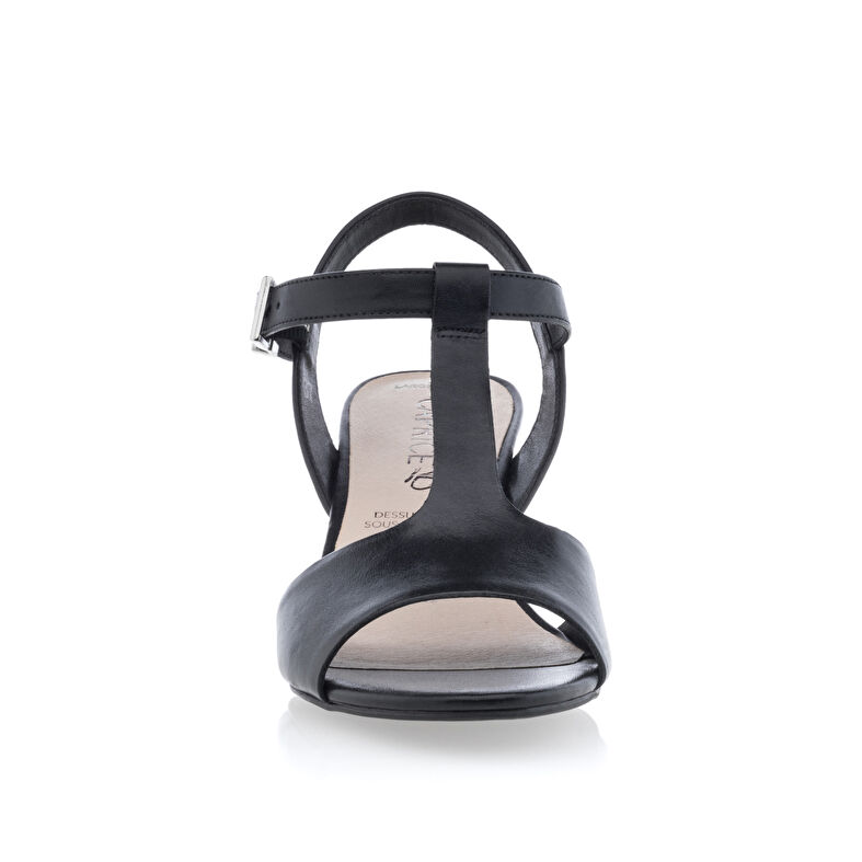 Sandalias negras para mujer / Zapatos de punta abierta