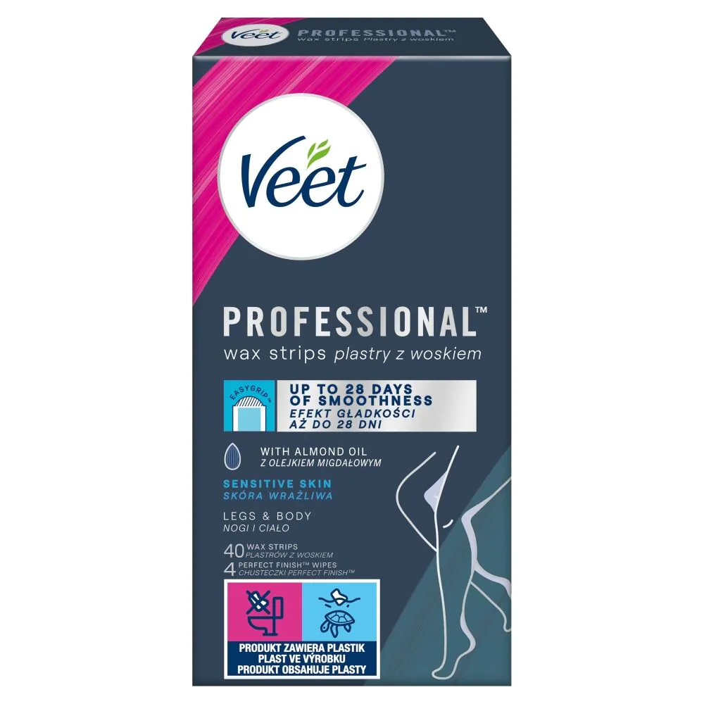 Veet Plaster do Depilacji z Woskiem Dla Skóry Wrażliwej
