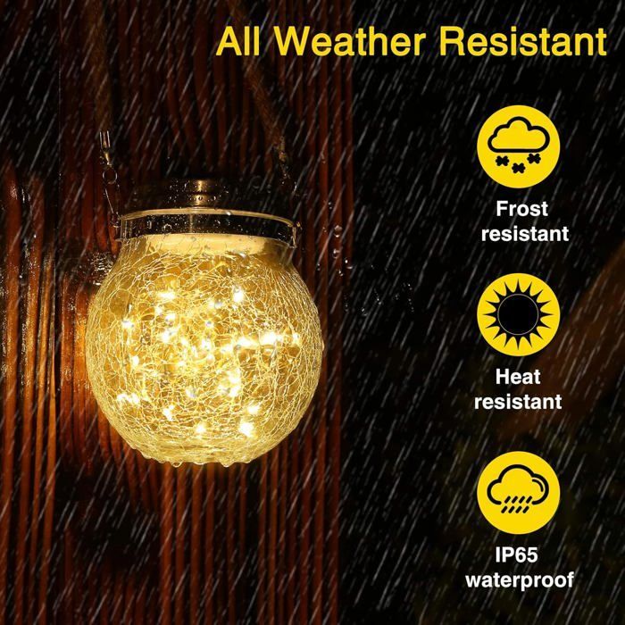 Paquete de 2 luces solares para exteriores, farol de exterior con 20 LED, decoración de jardín impermeable, iluminación de patio, luz cálida.