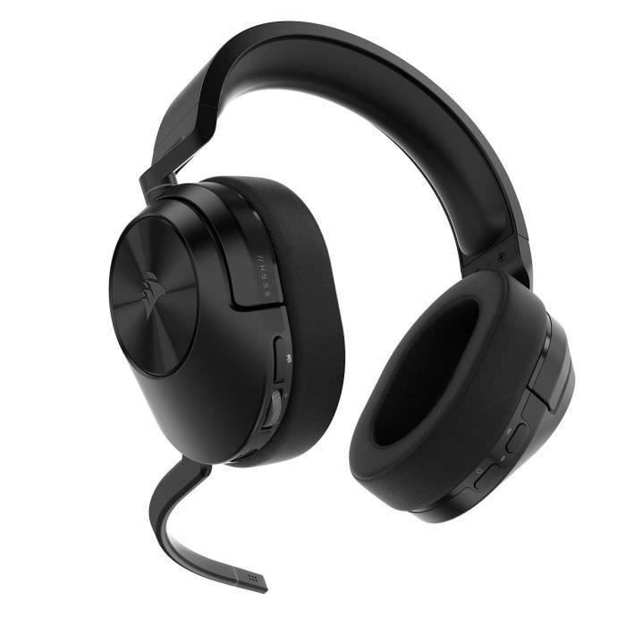 Auriculares para juegos - CORSAIR - HS55 WIRELESS - Sonido envolvente Dolby Audio 7.1 - Inalámbricos - Carbono - Negro - (CA-9011280-EU)