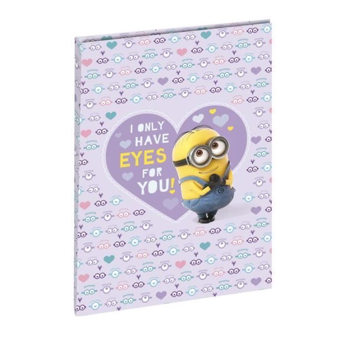 Minions Notebook - 15x21 cm - Cardboard Cover - White Paper - Assorted Images