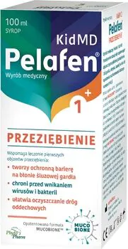Pelafen Kid MD Przeziębienie, Syrop dla dzieci od 1. roku życia, Smak malinowy