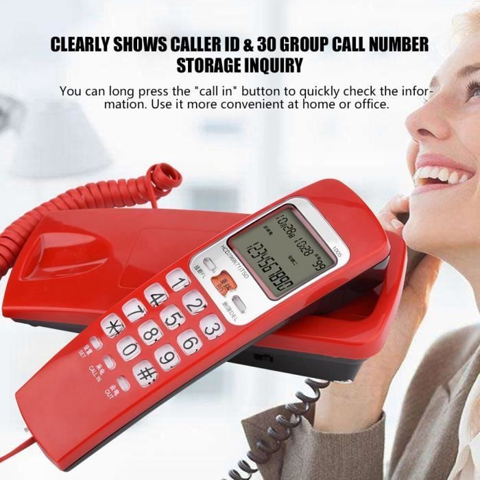 Teléfono fijo con identificador de llamadas. Oficina. Configurar teléfono fijo -TUN