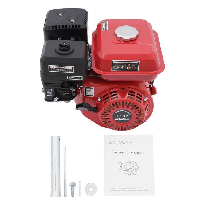 Motocultor robusto de gasolina monocilíndrico de 4 tiempos y 7,5 CV con alarma de aceite, 5,1 kW / 3600 RPM