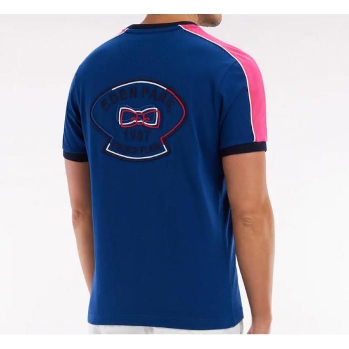 EDEN PARK - Cotton T-shirt with back embroidery and straight cut seams - BLF26 - XL