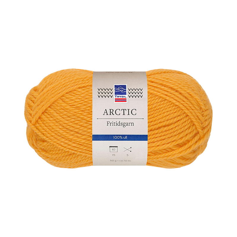 Trysil Arctic Leisure garn ull 100% ren ny ull, gul