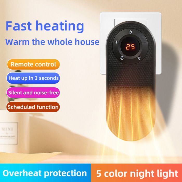 New office heater, small auxiliary heater for the home, PTC heater, silent electric heater, digital display