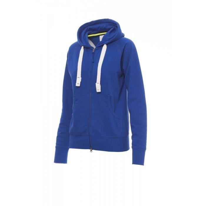 Moletom feminino - Payper - Hawaii+ - Corte ajustado - Fecho de zíper completo - Azul royal
