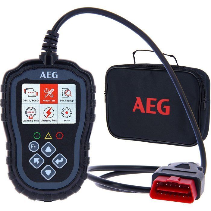Herramienta de diagnóstico - AEG - OBD2 Evol 2 - Prueba de arranque - Estado del circuito de carga - Lectura de códigos de avería
