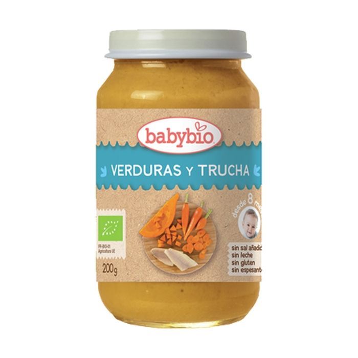 BABYBIO - Pot de légumes à la truite 8m + 200 g (Poisson - Légumes)