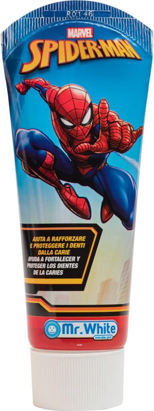 Pasta de dente infantil do Homem-Aranha da Marvel