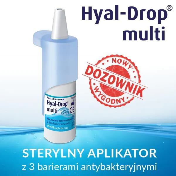 Hyal-Drop Multi, Nawilżające krople do oczu, Bez konserwantów