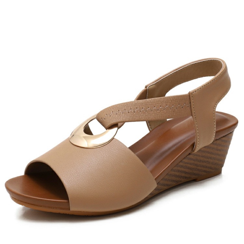 Sandali estivi da donna 2021 con tacco medio e zeppa, scarpe vintage da gladiatore, sandali da ufficio, scarpe da festa e da spiaggia, taglie forti