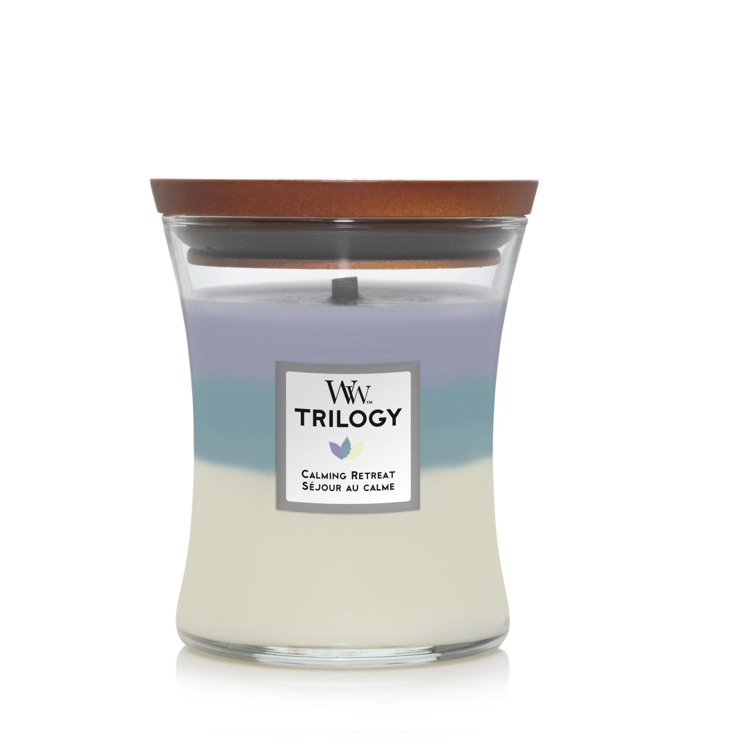 WoodWick svijeća Trilogija „Smirujući odmor“ – 275 g
