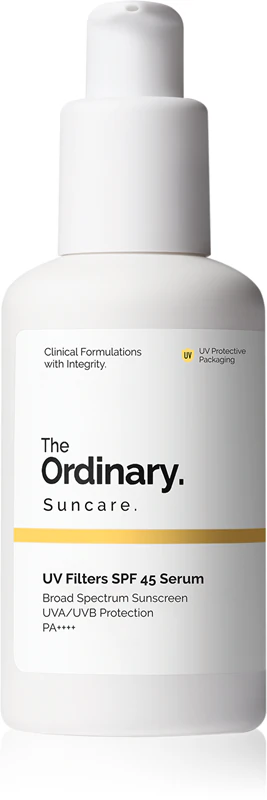 Sérum facial The Ordinary UV Filters FPS 45 com filtro UV