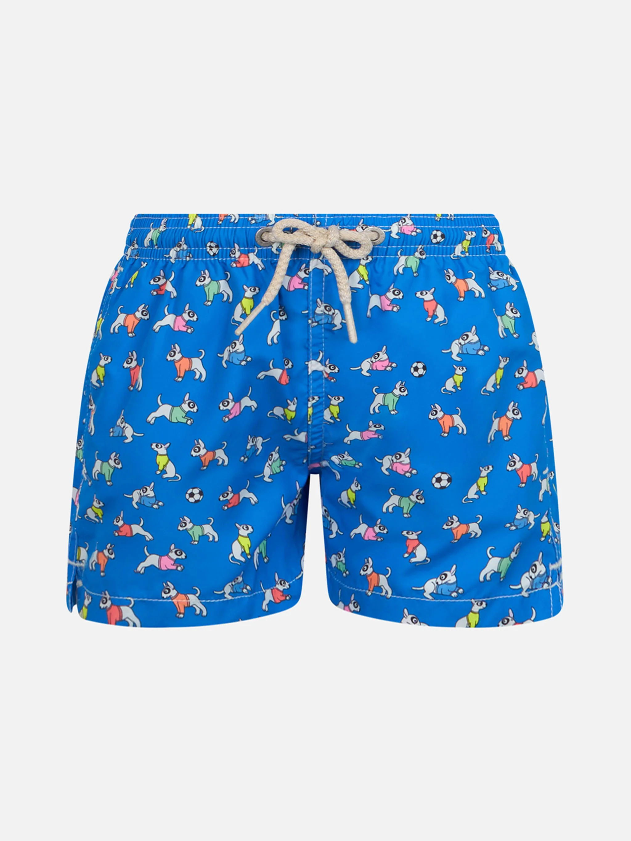 Costume da bagno da bambino in tessuto leggero Jean Lighting con stamp