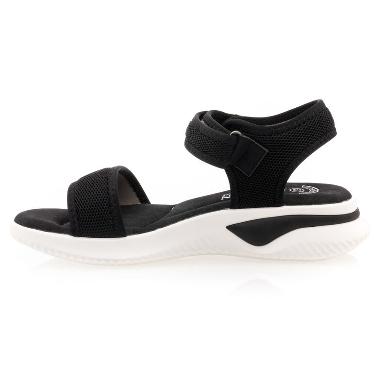 Svarte sandaler / sko med åpen tå til dame