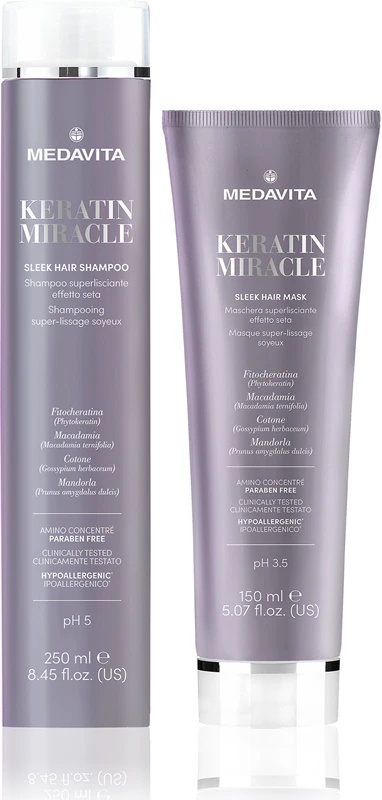 Medavita Keratin Miracle set za glajenje in nego trdovratnih las