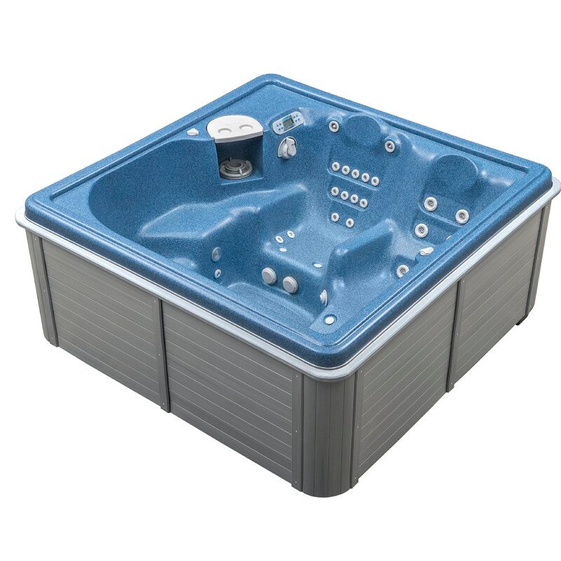 Thermospas 4-Personen-Whirlpool (42 Zoll, quadratisch, Acryl) mit Ozonisator