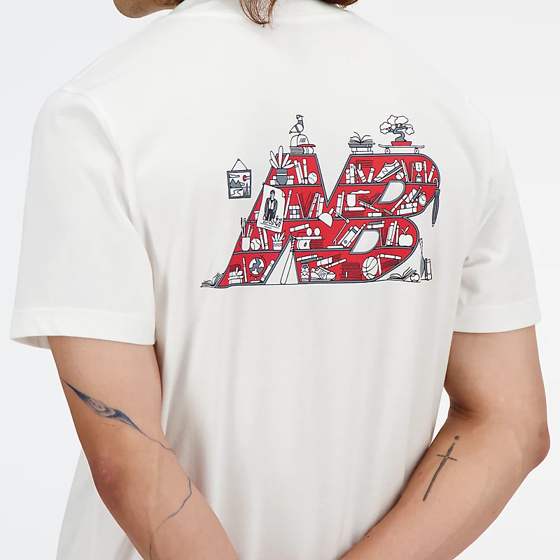 Homme Sport Essentials Bookshelf T-shirt - WIT