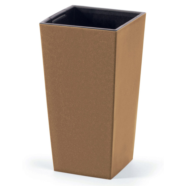 Donica Doniczka Ogrodowa 19,5 Cm Na Taras Do Ogrodu Domu Eco Wood Brązowa