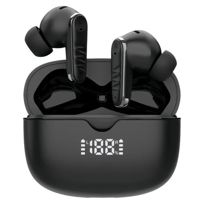 Auricolari wireless Bluetooth 5.4, impermeabili IPX5, con cancellazione del rumore - Neri