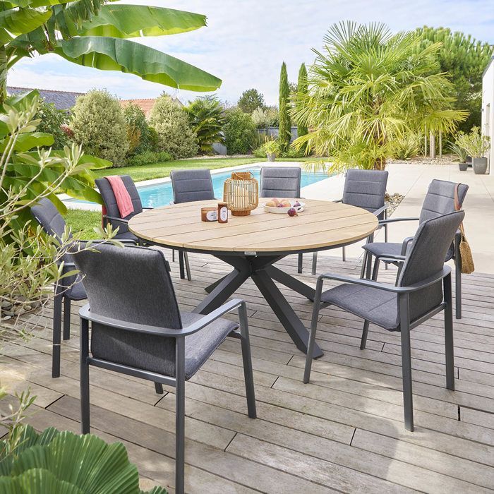 Mesa de jardín redonda 