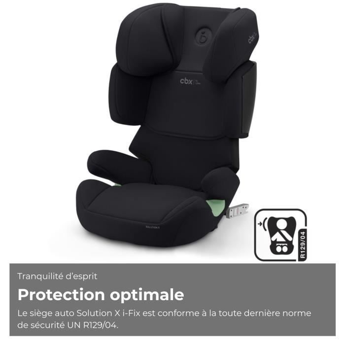 Silla de coche Cybex Solution X i-Fix para niños de 3 a 12 años, de 15 a 50 kg y de 100 a 150 cm - Negra