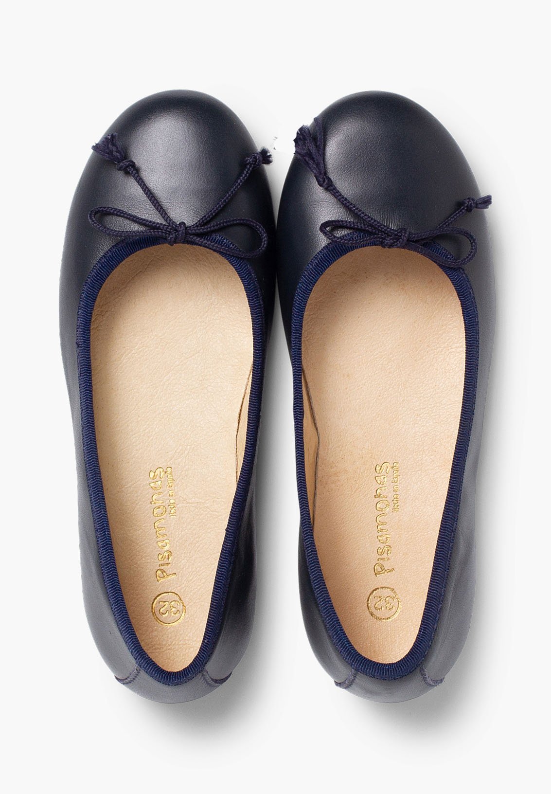 Manopole Pisamonas GIRL in pelle - Ballerine - blu navy