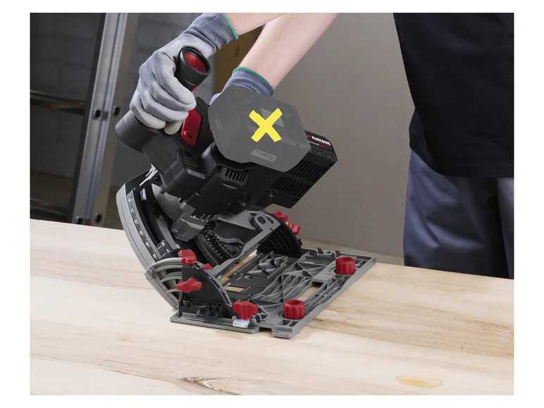 Efect PARKSIDE PERFORMANCE® fără utilizarea PPTSA 20-Li B2, 20 V