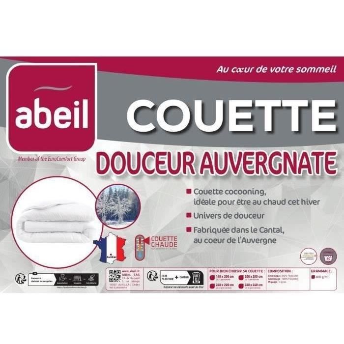 Caldo piumino 400 g/m² Auvergne Morbidezza - 200 x 200 cm - 2 persone - ABEIL